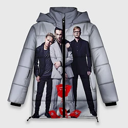 Куртка зимняя женская Depeche Mode: Red Flower, цвет: 3D-светло-серый