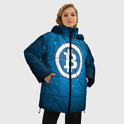 Куртка зимняя женская Bitcoin Blue, цвет: 3D-светло-серый — фото 2