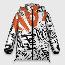 Куртка зимняя женская Paramore: Riot, цвет: 3D-черный