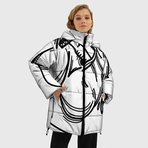 Женская зимняя куртка Предательство / 3D-Красный – фото 3