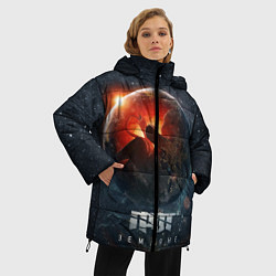 Куртка зимняя женская ГРОТ: Земляне, цвет: 3D-черный — фото 2