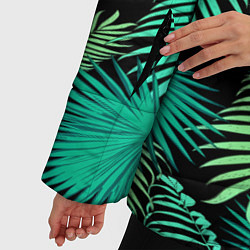 Куртка зимняя женская Tropical pattern, цвет: 3D-черный — фото 2