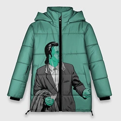 Куртка зимняя женская Недоумевающий Винсент, цвет: 3D-черный