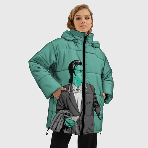Женская зимняя куртка Недоумевающий Винсент / 3D-Светло-серый – фото 3