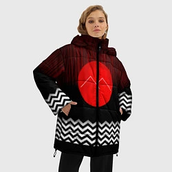 Куртка зимняя женская Twin Peaks Sun, цвет: 3D-черный — фото 2