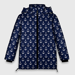 Куртка зимняя женская Морские якоря, цвет: 3D-светло-серый