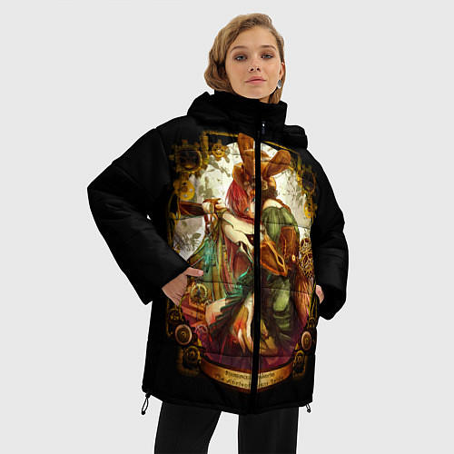 Женская зимняя куртка Невеста чародея / 3D-Красный – фото 3
