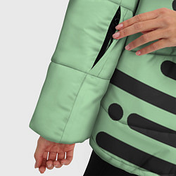 Куртка зимняя женская Геометрический Инь Янь, цвет: 3D-черный — фото 2