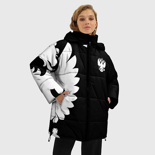 Женская зимняя куртка Russia - Black collection / 3D-Красный – фото 3