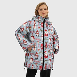 Куртка зимняя женская Рождественская Милота, цвет: 3D-светло-серый — фото 2