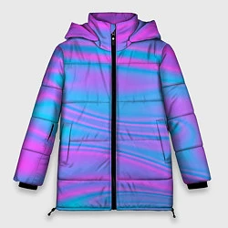 Куртка зимняя женская Глянцевые линии, цвет: 3D-черный