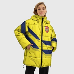 Куртка зимняя женская Arsenal FC: Yellow style, цвет: 3D-черный — фото 2