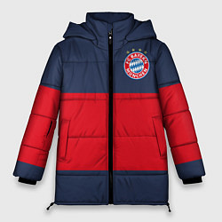 Куртка зимняя женская Bayern Munchen - Red-Blue FCB 2022 NEW, цвет: 3D-черный