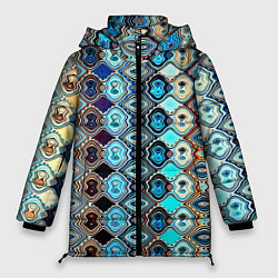 Куртка зимняя женская Psychedelic mosaica, цвет: 3D-черный