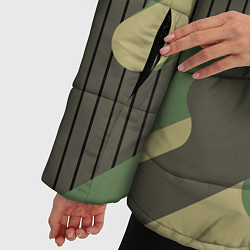 Куртка зимняя женская Камуфляж: паттерн/хаки, цвет: 3D-черный — фото 2