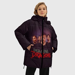 Куртка зимняя женская Группа Imagine Dragons, цвет: 3D-светло-серый — фото 2