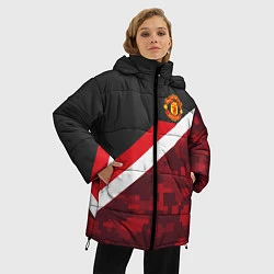 Куртка зимняя женская Man UTD FC: Sport Camo, цвет: 3D-черный — фото 2