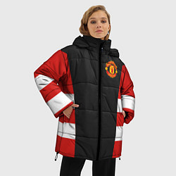 Куртка зимняя женская Man UTD FC: Vintage 2018, цвет: 3D-черный — фото 2