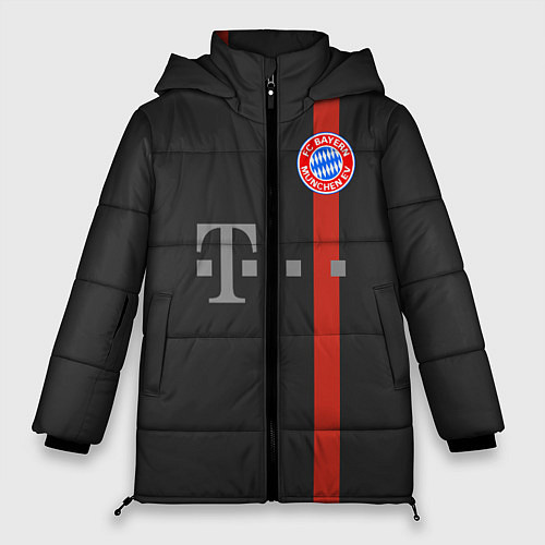 Женская зимняя куртка Bayern FC: Black 2018 / 3D-Светло-серый – фото 1