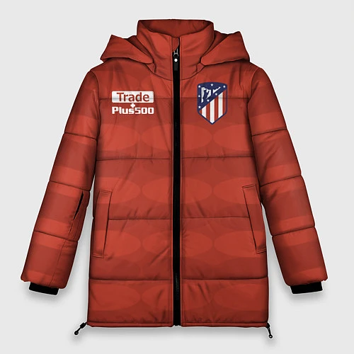Женская зимняя куртка Atletico Madrid: Red Ellipse / 3D-Светло-серый – фото 1