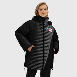 Куртка зимняя женская BMW: Grey Colors Lines, цвет: 3D-черный — фото 2