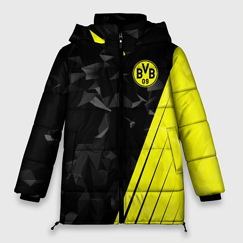 Женская зимняя куртка FC Borussia Dortmund: Abstract / 3D-Светло-серый – фото 1