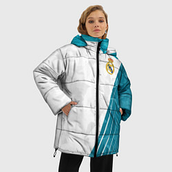Куртка зимняя женская FC Real Madrid: Abstract, цвет: 3D-светло-серый — фото 2