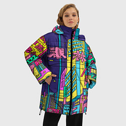 Куртка зимняя женская Токио сити, цвет: 3D-черный — фото 2