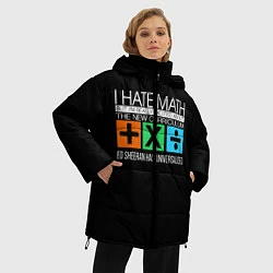 Куртка зимняя женская Ed Sheeran: I hate math, цвет: 3D-черный — фото 2
