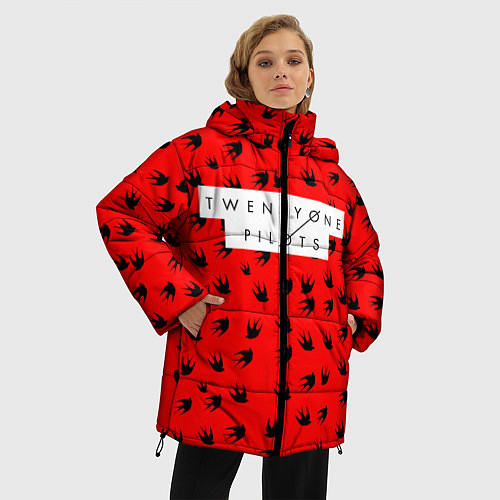Женская зимняя куртка 21 Pilots: Red Style / 3D-Красный – фото 3