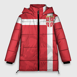 Куртка зимняя женская Сборная Сербии, цвет: 3D-черный