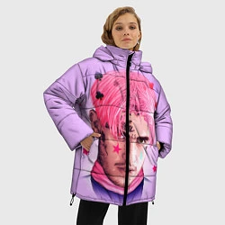 Куртка зимняя женская Lil Peep: Pink Edition, цвет: 3D-светло-серый — фото 2