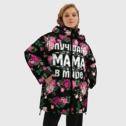 Куртка зимняя женская Лучшая мама в мире, цвет: 3D-черный — фото 2