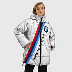 Куртка зимняя женская BMW Motorsport: White Carbon, цвет: 3D-красный — фото 2