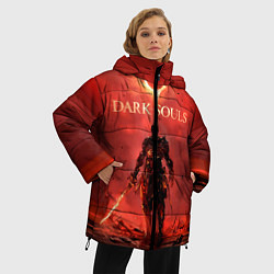 Куртка зимняя женская Dark Souls: Red Sunrise, цвет: 3D-светло-серый — фото 2