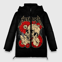 Куртка зимняя женская Metallica Skull, цвет: 3D-черный