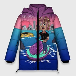 Куртка зимняя женская Lil Pump on the water, цвет: 3D-черный