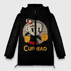 Куртка зимняя женская Cuphead: Mugman, цвет: 3D-черный