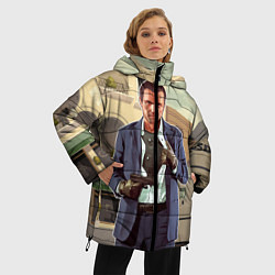 Куртка зимняя женская GTA V: Michael, цвет: 3D-черный — фото 2
