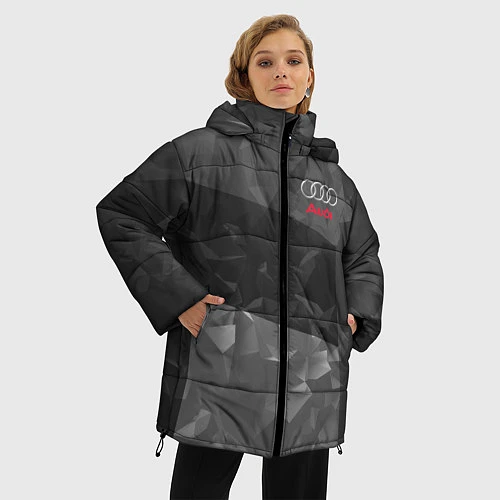 Женская зимняя куртка AUDI SPORT / 3D-Красный – фото 3