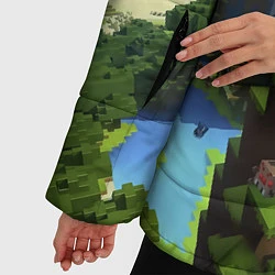 Куртка зимняя женская Minecraft: Даша, цвет: 3D-красный — фото 2