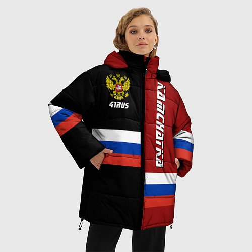Женская зимняя куртка Kamchatka, Russia / 3D-Красный – фото 3