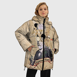Куртка зимняя женская Зигмунд Фрейд, цвет: 3D-светло-серый — фото 2