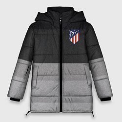 Куртка зимняя женская ФК Атлетико Мадрид: Серый стиль, цвет: 3D-красный