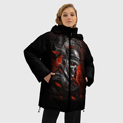 Куртка зимняя женская Мертвый легионер, цвет: 3D-светло-серый — фото 2