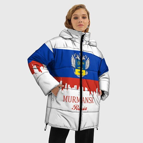 Женская зимняя куртка Murmansk: Russia / 3D-Красный – фото 3