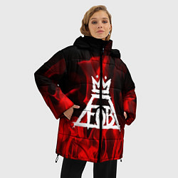 Куртка зимняя женская Fall Out Boy: Red Flame, цвет: 3D-черный — фото 2