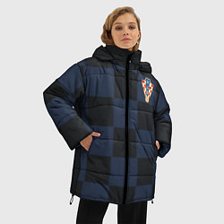 Куртка зимняя женская Сборная Хорватии: Гостевая ЧМ-2018, цвет: 3D-черный — фото 2