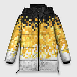 Куртка зимняя женская Имперский флаг пикселами, цвет: 3D-черный