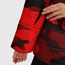 Куртка зимняя женская CS:GO Red Camo, цвет: 3D-черный — фото 2